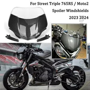 ストリートトリプル 765RS/Moto2 2023 2024 風空気フロントガラススポーツスクリーン For Street Triple 765RS / Moto2 2023 2024 Wind Air Windshields Sport screen 【並行輸入品】