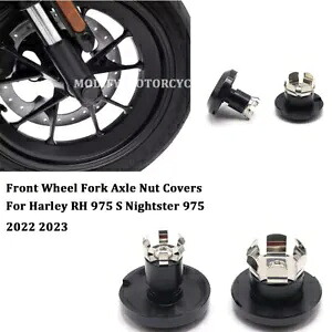 ハーレーナイトスター 975 RH975 スペシャル 2022 2023 前輪フォークアクスルナットカバー For Harley Nightster 975 RH975 Special 2022 2023 Front Wheel Fork Axle Nut Cover 【並行輸入品】