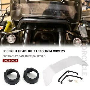 2PIC フォグライトガードヘッドライトレンズトリムカバーハーレーパンアメリカ 1250 S 2PIC Foglight Guard Headlight Lens Trim Covers For Harley PAN AMERICA 1250 S 【並行輸入品】
