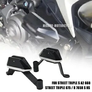 ストリートトリプル RS 765 2020 2021 2022 サイドエンジンクラッシュフレームスライダーパッド用 For Street Triple RS 765 2020 2021 2022 Side Engine Crash Frame Slider Pads 【並行輸入品】