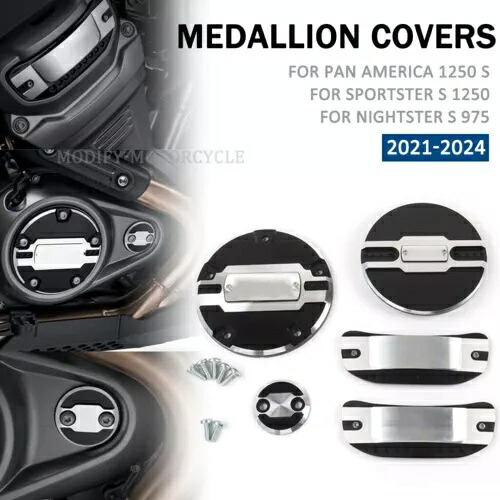 メダリオンカバープロテクターハーレーツーリングスポーツスターS 1250 RH1250 2021-2024用 Medallion Covers Protector For Harley Touring Sportster S 1250 RH1250 2021-2024 【並行輸入品】