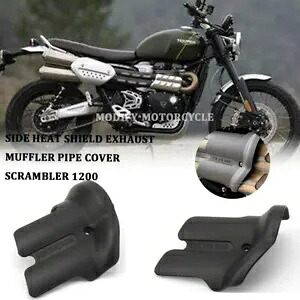 トライアンフ スクランブラー 1200 排気マフラーパイプヒートシールドプロテクターカバー For Triumph Scrambler 1200 Exhaust Muffler Pipe Heat Shields Protector Covers 【並行輸入品】