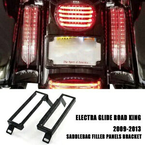 サドルバッグフィラーパネルブラケット ハーレーツーリングロードキング FLHR 2009-2013用 Saddlebag Filler Panel Bracket For Harley Touring Road King FLHR 2009-2013 【並行輸入品】