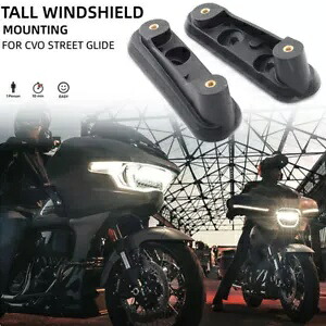 トールフロントガラス取り付けライザーキット ハーレー CVO ストリートグライド FLHXSE 2023 2024用 Tall Windshield Mounting Riser Kit For Harley CVO Street Glide FLHXSE 2023 2024 【並行輸入品】