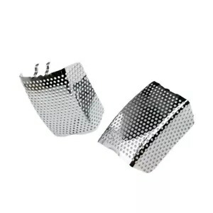 ハーレーツーリングロードグライドFLHT用クロームフロントブレーキキャリパーダストスクリーンカバー Chrome Front Brake Caliper Dust Screen Cover For Harley Touring Road Glide FLHT 【並行輸入品】