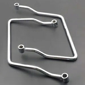 クローム 16cm サドルバッグ サポート バー マウント ブラケット クルーザー ツーリング カスタム バイク Chrome 16cm Saddlebag Support Bar Mount Bracket Cruiser Touring Custom Motorbike 【並行輸入品】