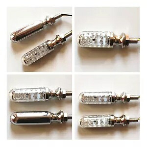 クローム LED ウインカーハーレーホンダスズキヤマハトライアンフクルーザーオートバイ用 Chrome LED Turn Signal For Harley Honda Suzuki Yamaha Triumph Cruiser Motorcycle 【並行輸入品】