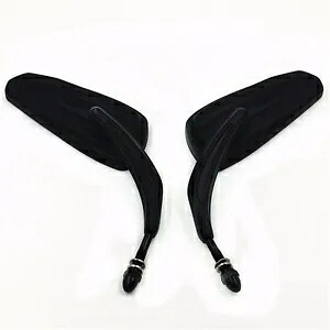 ブラックオートバイバックミラーサイドミラーミールハーレーダイナツーリングクルーザーカスタム Black Motorcycle Rearview Side Mirror Mir For Harley Dyna Touring Cruiser Custom 【並行輸入品】