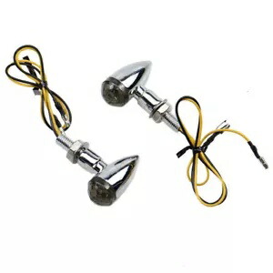 クローム+スモークレンズ ミニブレット ユニバーサルモーター ターンシグナルライト インジケーターライト Chrome+Smoke Lens Mini Bullet Universal Motors Turn Signal Light Indicator Light 【並行輸入品】