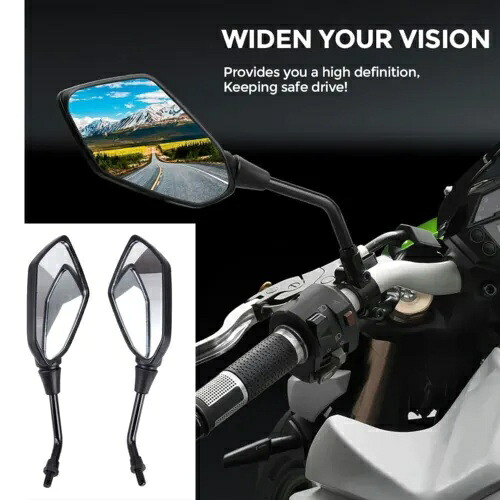 M10 /10 ミリメートルユニバーサルオートバイスクーターバックミラーリアビューサイドミラーホンダ用 M10 /10mm Universal Motorcycle Scooter Rearview Rear View Side Mirrors For Honda 【並行輸入品】