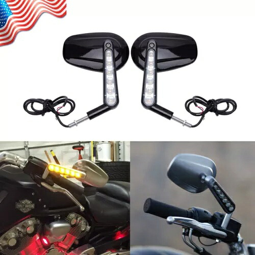 モーターバックミラーマッスル LED ターンシグナルライトハーレー V-ROD VROD VRSCF Motor Rear View Mirror Muscle LED Turn Signal Light For Harley V-ROD VROD VRSCF 【並行輸入品】