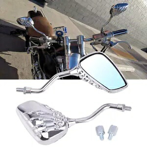 クロームオートバイバックミラーホンダシャドウスピリットエアロエース VT 750 1100 Chrome Motorcycle Rearview Mirrors For Honda Shadow Spirit Aero ACE VT 750 1100 【並行輸入品】