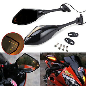 スズキ GSXR600 750 1000 ホンダ CBR600 1000 LED 統合ターンシグナルミラー For Suzuki GSXR600 750 1000 Honda CBR600 1000 LED Integrated Turn Signal Mirrors 【並行輸入品】