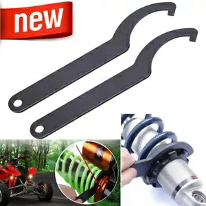 2パックオートバイショックアブソーバーレンチサスペンションスパナハンドツールユニバーサル 2Pack Motorcycle Shock Absorber Wrench Suspension Spanner Hand Tool Universal 【並行輸入品】