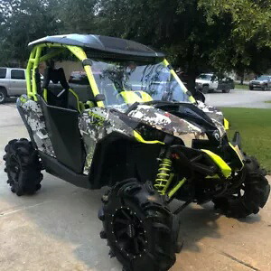 Can Am Maverick MAX 1000R 4x4 XC XDS XXC XMR DPS 2013-2018用のフルフロントガラス Full Windshield For Can Am Maverick MAX 1000R 4x4 XC XDS XXC XMR DPS 2013-2018 【並行輸入品】