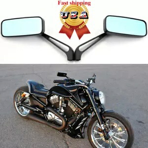 ハーレーストリートグライドスペシャルエレクトラグライドCVO用ブラックオートバイサイドミラー Black Motorcycle Side Mirrors For Harley Street Glide Special Electra Glide CVO 【並行輸入品】
