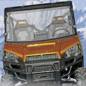 2013-2024 ポラリスレンジャー XP 570 900 1000/クルーフルフロントガラス、クランプ付きに適合。 Fit for 2013-2024 Polaris Ranger XP 570 900 1000/Crew Full Windshield W/ Clamps 【並行輸入品】