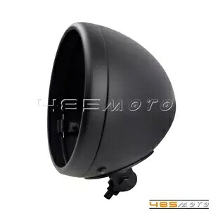 マットブラック 7 インチ ヘッドライトハウジング ヘッドランプ電球バケット ハーレーホンダ用 Matte Black 7 in Headlight Housing Headlamp Light Bulb Bucket For Harley Honda 【並行輸入品】
