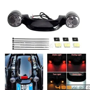 弾丸ブレーキ LED ライトバー ターンシグナル ハーレー ツーリング ロードキング ストリート グライド用 Bullet Brake LED Light Bar Turn Signal For Harley Touring Road King Street Glide 【並行輸入品】