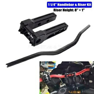 ハンドルバーライザーキット 高さ8インチ ハーレーツーリングFLHロードストリートグライド1 1/4インチバー用 Handlebar Riser Kit 8\