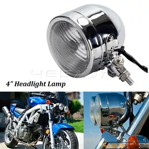 シングル ドミネーター ヘッドライト ヘッドランプ クローム キット チョッパー ボバー カフェ レーサー用 Single Dominator Headlight Headlamp Chrome Kit for Choppers Bobbers Cafe Racer 【並行輸入品】