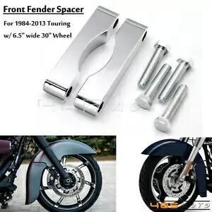 クローム フロントフェンダー スペーサー マウント ブラケット ハーレー ストリート グライド 1984-2013 に適合 Chrome Front Fender Spacer Mount Bracket Fit for Harley Street Glide 1984-2013 【並行輸入品】