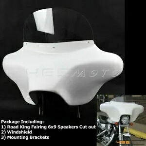 ハーレーロードキング FLHR '94-'21 オートバイバットウィングフェアリングステレオ 6 × 9 スピーカー For Harley Road King FLHR '94-'21 Motorcycle Batwing Fairing Stereo 6x9 Speakers 【並行輸入品】