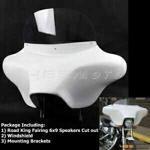 バットウィング フェアリング フロントガラス フロントガラス 6x9 スピーカー ロードキング クラシック FLHRC 用 Batwing Fairing Windshield Windscreen 6x9 Speakers for Road King Classic FLHRC 【並行輸入品】