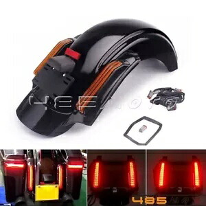 ハーレーツーリングロードストリートエレクトラグライドリアフェンダーフェイシア LEDライト付き 14+ For Harley Touring Road Street Electra Glide Rear Fender Fascia W/ LED Light 14+ 【並行輸入品】