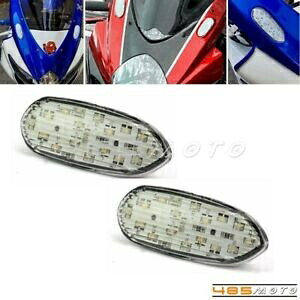 E マークフロント LED ターンシグナルライトランプスズキ GSX-R 1000 750 フラッシュマウント用 E-marked Front LED Turn Signals Light Lamp For Suzuki GSX-R 1000 750 Flush Mount 【並行輸入品】