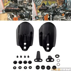 2X ブラックハンドガードキット ハーレースポーツスター XL1200NS XL883N XL1200C 72 XL1200V用 2X Black Handguards Kit For Harley Sportster XL1200NS XL883N XL1200C 72 XL1200V 【並行輸入品】