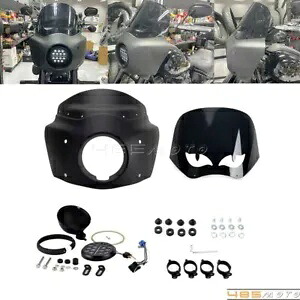ハーレーローライダー S FXLRS フロントフェアリングフロントガラス LED ヘッドライトキット 20-21 用 For Harley Low Rider S FXLRS Front Fairing Windshield w/ LED Headlight Kit 20-21 【並行輸入品】