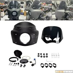 ハーレーローライダー S FXLRS フロントフェアリングフロントガラス LED ヘッドライトキット 20-21 用 For Harley Low Rider S FXLRS Front Fairing Windshield w/ LED Headlight Kit 20-21 【並行輸入品】
