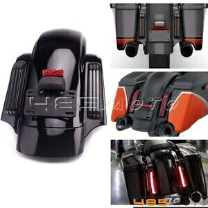 リアフェンダー筋膜セット LED ライト付き ハーレーツーリングロードキンググライド 14-22 に適合 Rear Fender Fascia Set W/ LED Light Fit For Harley Touring Road King Glide 14-22 【並行輸入品】