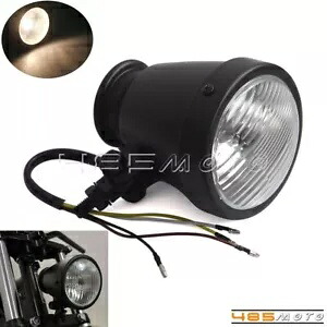 マットブラック 4 インチオートバイヴィンテージヘッドライトヘッドランプハーレーダイナチョッパー用 Matte Black 4 in Motorcycle Vintage Headlight Headlamp For Harley Dyna Chopper 【並行輸入品】 36,465円