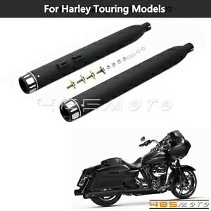 2X オートバイ排気マフラー長さ 32 インチ、ハーレーツーリングバガーロードキング 95-17 用 2X Motorcycle Exhaust Muffler 32\