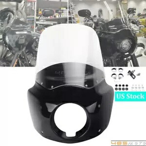 ハーレー ソフテイル ストリート ボブ FXBB FXBBS スタンダード FXST ローライダー FXLR 用フロントガラス Windshield For Harley Softail Street Bob FXBB FXBBS Standard FXST Low Rider FXLR 【並行輸入品】