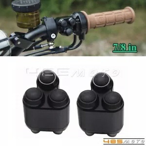 ペア/2 個 7/8 インチバー 3 ボタンハンドコントロールモメンタリスイッチ Motogadget M スイッチ Pair/2PCS 7/8\