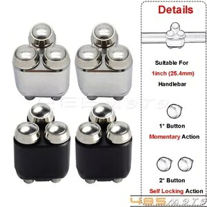 ペアハンドルバースイッチ 3 ボタンモメンタリ/セルフラッチスイッチ 7/8 インチまたは 1 インチバーに適合 Pair Handlebar Switch 3 Button Momentary / Self Latch Switch Fits 7/8\