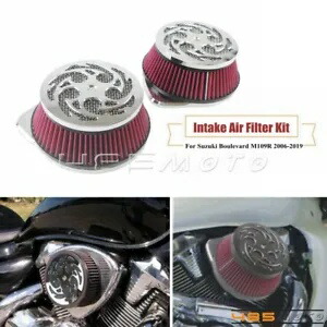 スズキブルバード M109R ボス VZR1800 イントルーダーデュアルエアクリーナーインテークフィルター For Suzuki Boulevard M109R Boss VZR1800 Intruder Dual Air Cleaner Intake Filter 【並行輸入品】