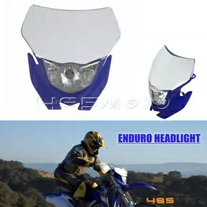 スーパーモトデュアルスポーツダートバイク用フェアリング付きユニバーサルMXエンデューロヘッドライトランプ Universal MX Enduro Headlight Lamp W/ Fairing For Supermoto Dual Sport Dirt Bike 【並行輸入品】