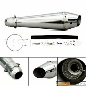 スチールオートバイショーティー 38-51mm GP 排気マフラーパイプ 取り外し可能な DB キラー付き Steel Motorcycle Shorty 38-51mm GP Exhaust Muffler Pipe w/ Removable DB Killer 【並行輸入品】