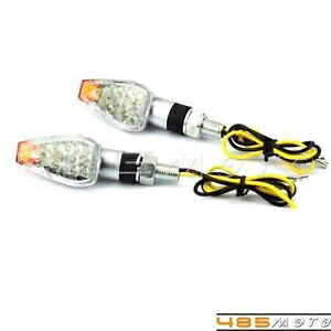 2x オートバイ LED ターンシグナルライトインジケーターハーレーチョッパークルーザーボバー用 2x Motorcycle LED Turn Signal Light Indicators For Harley Chopper Cruiser Bobber 【並行輸入品】