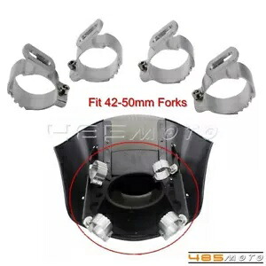 ハーレー 42-50mm フォーク用ヘッドライトフェアリング取り付けクランプハードウェアアセンブリキット Headlight Fairing Mounting Clamp Hardware Assembly Kit For Harley 42-50mm Forks 【並行輸入品】
