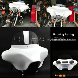 バットウィング フェアリング フロントガラス 6X9インチ スピーカー カットアウト ハーレー ツーリング ロードキング 94+用 Batwing Fairing Windshield 6X9\\\