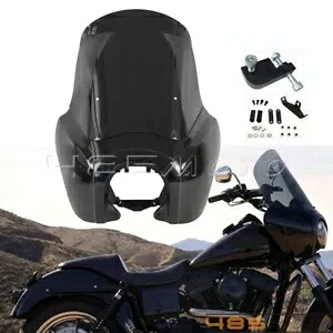 フロントアッパーフェアリング 15インチフロントガラス付き ハーレーダイナ ストリートボブ FXDB FXDL 06-17用 Front Upper Fairing W/ 15\