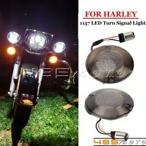 1157 フロント LED ブレットターンシグナルライトハーレーツーリングロードエレクトラグライド用 1157 Front LED Bullet Turn Signal Lights For Harley Touring Road Electra Glide 【並行輸入品】
