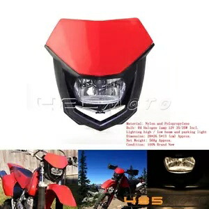 ダートバイクエンデューロ LED ヘッドライトホンダ XR CRF MTX XLR 250 450 フロントランプレッド Dirt Bike Enduro LED Headlight For Honda XR CRF MTX XLR 250 450 Front Lamp Red 【並行輸入品】