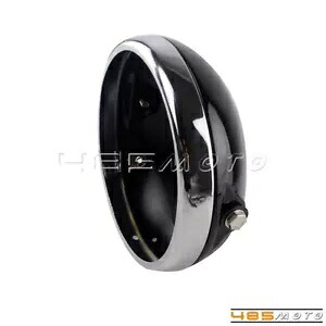 7インチ ヘッドライトハウジングシェル ヘッドランプ電球バケット ハーレーホンダスズキ用 7 in Headlight Housing Shell Headlamp Light Bulb Bucket For Harley Honda Suzuki 【並行輸入品】