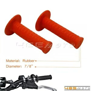 ホンダ CR250R CRF230R CRF250X ダートバイク 7/8 インチラバーハンドルバーグリップオレンジ For HONDA CR250R CRF230R CRF250X Dirt Bikes 7/8 in Rubber Handlebar Grips Orange 【並行輸入品】